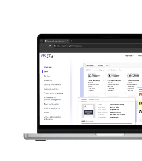 zoho sales and marketing